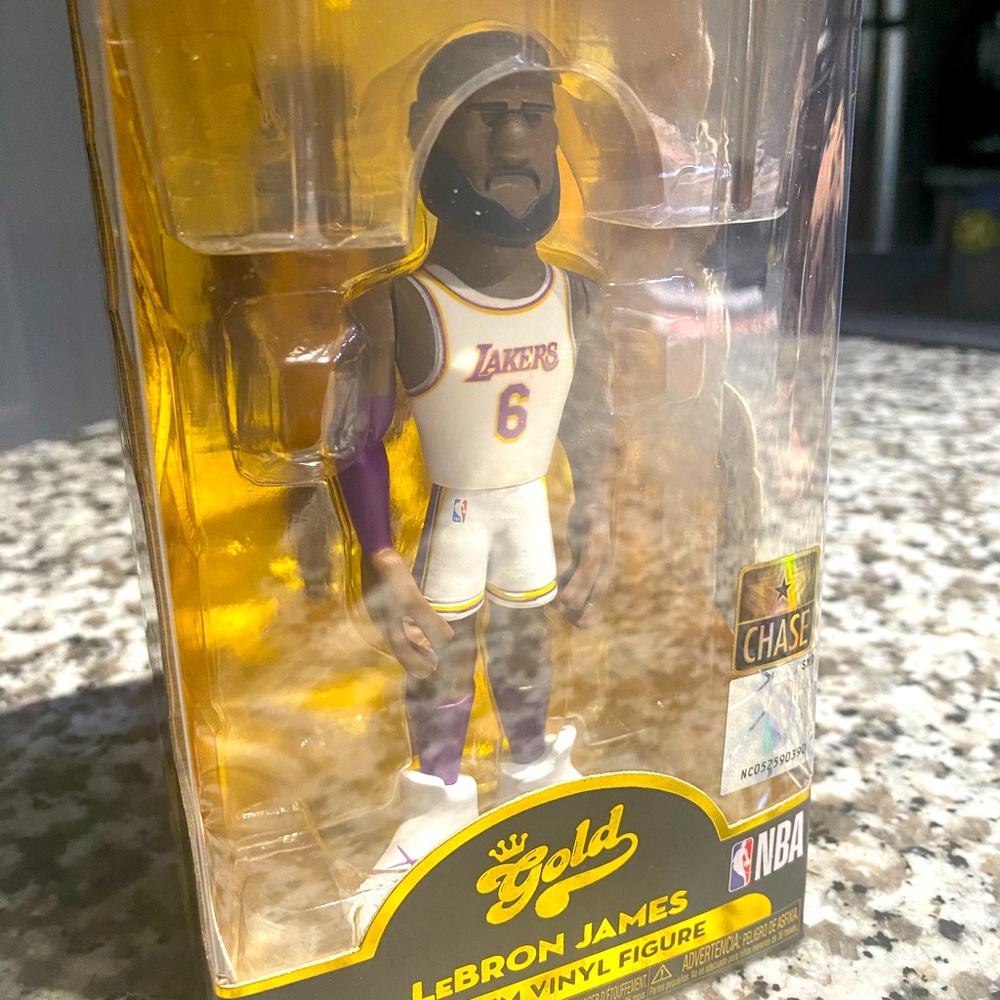 LeBron James Funko Gold figurine NEW in box (alternate Uni) 5-6 inches tall